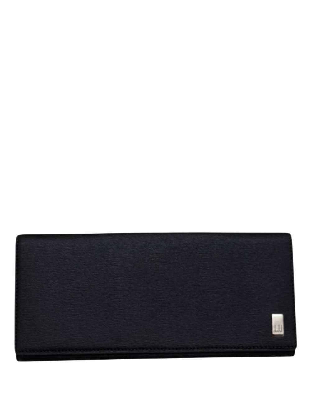 DUNHILL - BLACK SAFFIANO LEATHER LONG BIFOLD WALLET